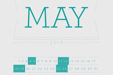 May 2013 Desktop Calendar Wallpapers
