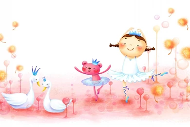 Wallpapers Cute Cartoon Girls Romantic Little Girl X Free ...