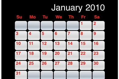 The 2010 iPhone Calendar Wallpapers Are Here