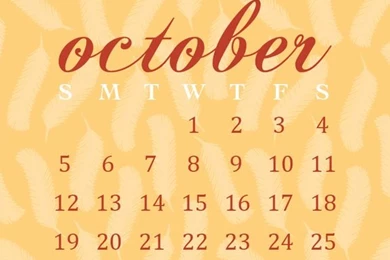 Stripes Floral Gold October Calendar Phone Iphone Wallpapers ...