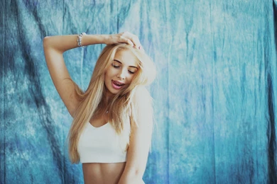 Women, Maria Popova, Blonde, Portrait, Open Mouth, Face Wallpapers ...