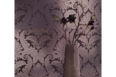 310802 Purple Foil Damask   Eijffinger Wallpapers