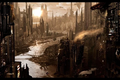 Future City In Ruins Fantasy Ruin City HD Wallpapers, Desktop ...
