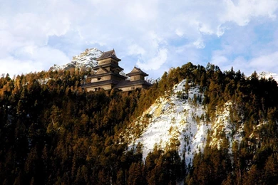 Mountain Forest Temple In Japan   HD Wallpapers