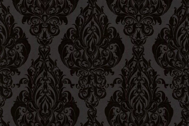 Kinky Vintage Black Flock Wallpapers