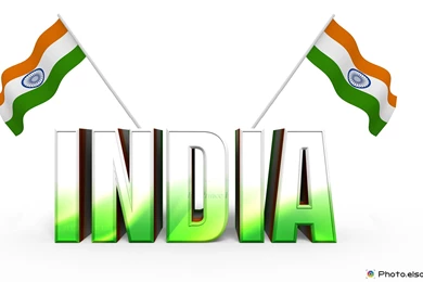 India 3D Text With The Stylish Indian Flag Wallpapers • Elsoar