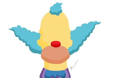 Krusty The Clown Minimalistic Colouring By Purpledino1 On DeviantArt