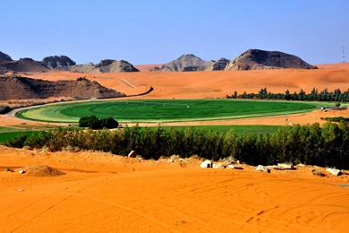 Deserts Radial Farm Fields Greengrass Desert Background Images ...
