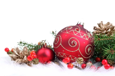 Red Christmas Decorations   Christmas Wallpapers (22228021)   Fanpop