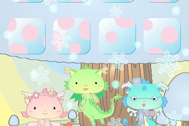 Cute Dragons iPhone 5 Icon Skin