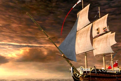 3D Ship Art Awesome Full HD Wallpapers