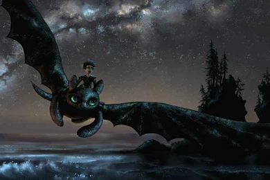 Wallpapers How To Train Your Dragon Flying Night Fury 2560x1440 ...