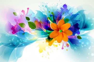 Download Wallpapers 3840x2160 Flower, Vector, Petals, Paint 4K ...