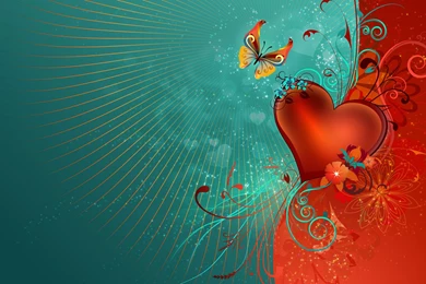 Wallpapers Butterflies And Flowers Vector 1920x1080