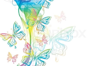 Colorful Abstract Backgrounds With Butterfly And Wave Stock Photo