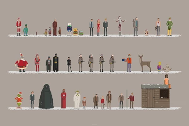 Dribbble   Pixel advent wallpaper.png By Dave Grey