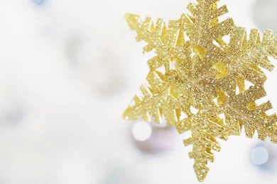 Golden Star Snowflake Desktop Wallpapers