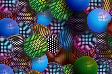Sphere Pattern 3D Multicolored Spheres With Patterns HD Wallpapers ...