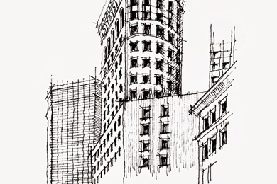 Flatiron Building NYC Sketch iPhone 6 Plus HD Wallpapers / IPod ...