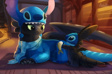 Toothless And Stitch Desktop Wallpapers