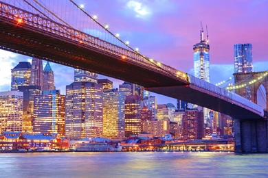 Brooklyn Bridge City Lights Cool Wallpapers HD For Desktop ...