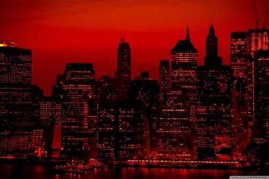 Red Sky At Night New York City HD Desktop Wallpapers : Widescreen ...