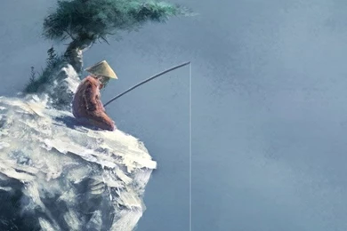 Chinese Fisherman Painting