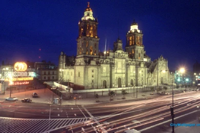 Image   Mexico City Cathedral At Night Wallpaper 1920x1200.jpg ...