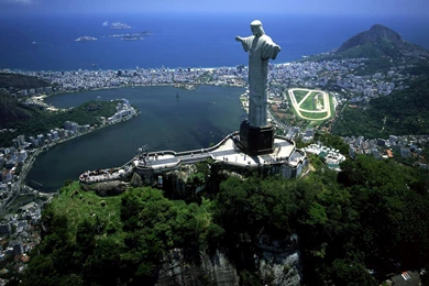 Wornder Of World Christ Redeemer In Brazil Wallpapers