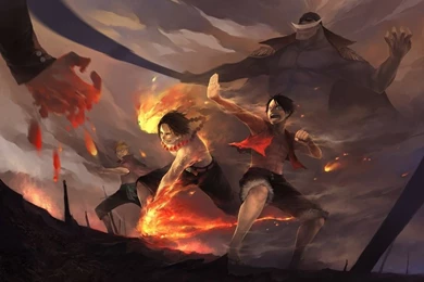 One Piece Luffy Artwork Flame 1920x1370 Wallpapers – Anime One ...
