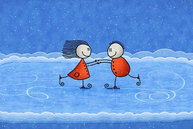 Cartoon Merry Christmas Ipad Wallpaper, iPad Wallpapers, iPad ...