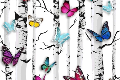 Muriva Emperor's Garden Buttterflies Motif Wallpapers 102529