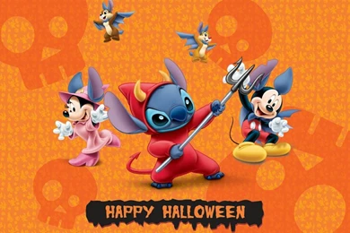 Stitch Cute Disney Halloween Backgrounds
