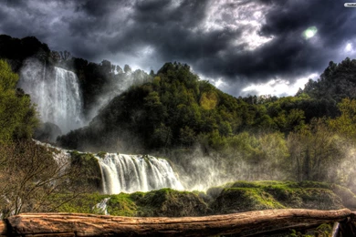 Nature Wallpaper: Forest Waterfall Wide Wallpapers HD Resolution ...