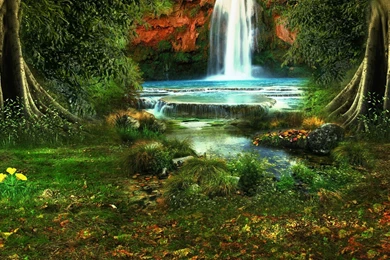 Waterfall In The Forest