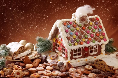 Winte House Christmas Bake Gingerbread Biscuit Candyland Cookie ...