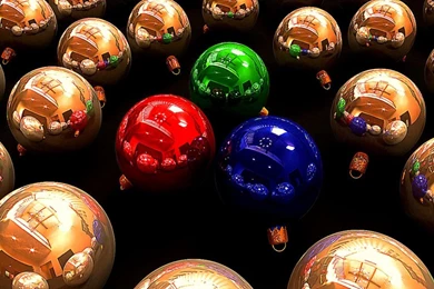 Wallpapers 3D Balls Christmas For Desktop Mobile