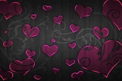 Pink Hearts Florish Wood By RunningXx On DeviantArt