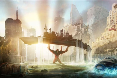 Neon Genesis Evangelion Anime Ship Buildings Sunlight Drawing ...