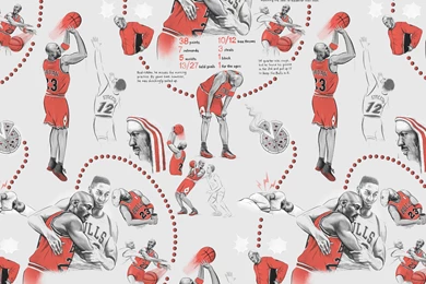 Michael Jordan's Flu Game And Last Shot Wallpapers Art ...
