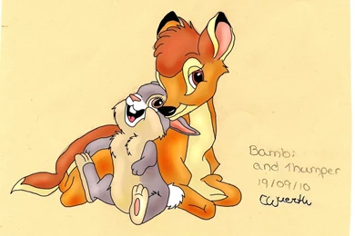 Bambi And Thumper And Flower