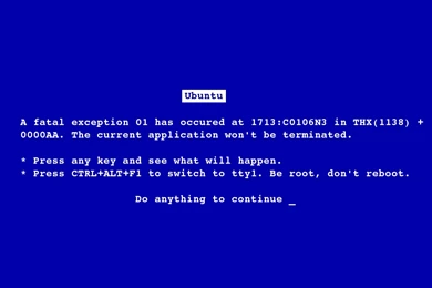 Linux Ubuntu Blue Screen Of Death Simple Wallpapers