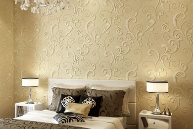 Papier Peint Potato Leaves 3D Non Woven Wallpapers Roll Embosse ...