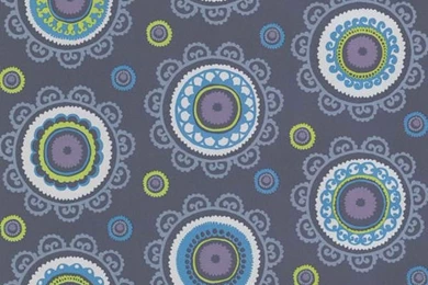 Navy Blue 314011 Ethnic Suzani Wallpapers By Brewster