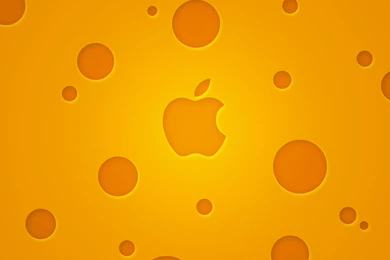 Orange Apple Logo iPad Air 2 Wallpapers