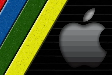 Apple Logo On The Stripe iPhone 5 Wallpapers