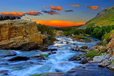 MOUNTAIN STREAM WALLPAPER   (