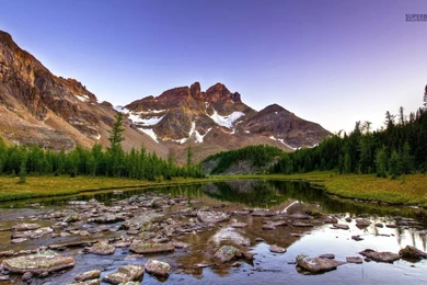 Winter Mountain Stream Wallpapers