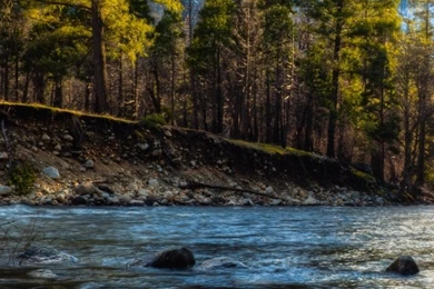 Mountain Stream HDR HD Desktop Wallpapers : High Definition