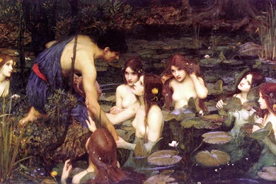 Wallpapers Rembrandt Hylas And Nymphs Painting John William ...